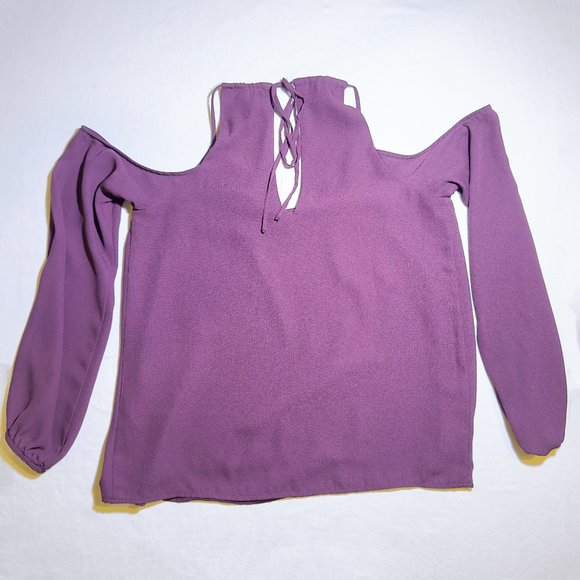 Forever 21 Off-the-Shoulder Blouse, Size S, Purple - Picture 3 of 4